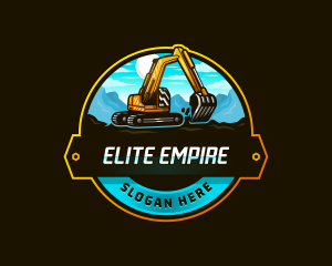 Excavator Mining Contractor logo design