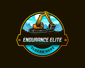 Excavator Mining Contractor logo design