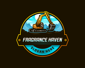 Excavator Mining Contractor logo design