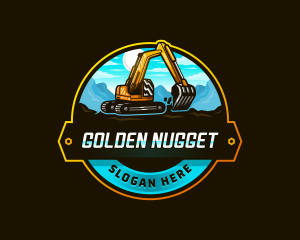 Excavator Mining Contractor logo design