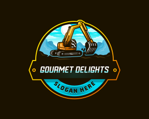 Excavator Mining Contractor logo design