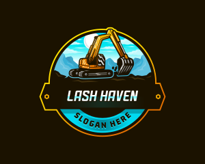 Excavator Mining Contractor logo design