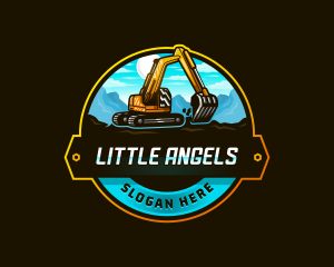 Excavator Mining Contractor logo design