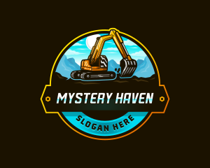 Excavator Mining Contractor logo design