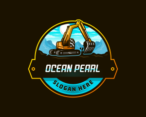 Excavator Mining Contractor logo design