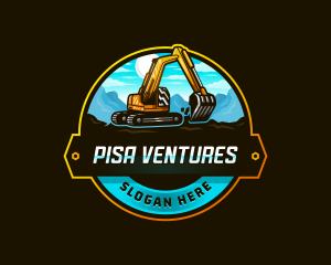 Excavator Mining Contractor logo design