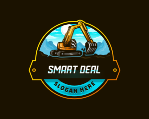 Excavator Mining Contractor logo design