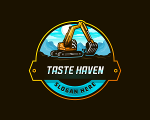 Excavator Mining Contractor logo design