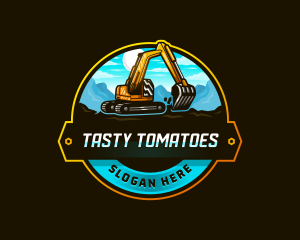 Excavator Mining Contractor logo design