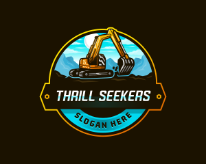 Excavator Mining Contractor logo design