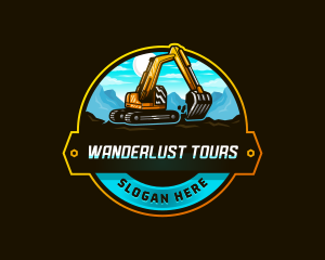 Excavator Mining Contractor logo design