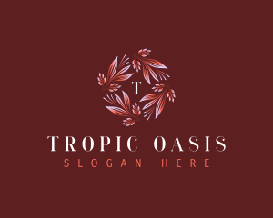 Tropical Nature Leaves logo design