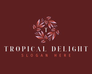 Tropical Nature Leaves logo design