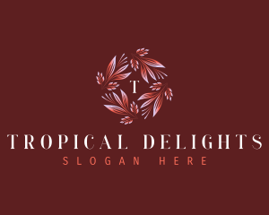 Tropical Nature Leaves logo design