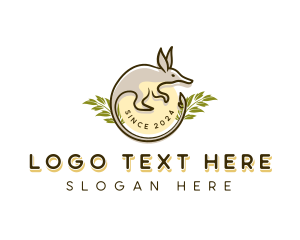 Frilled Lizard - Wild Bilby Animal logo design