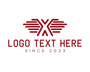 Agency - Aviation Wings Letter X logo design