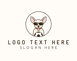 Doggo - Pet Chihuahua Ball logo design
