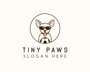 Pet Chihuahua Ball logo design