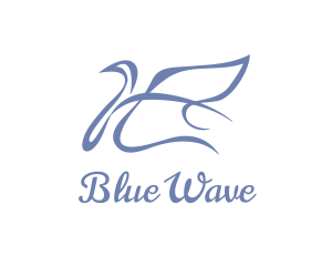 Blue Swan Wing logo design