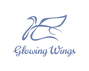 Blue Swan Wing logo design