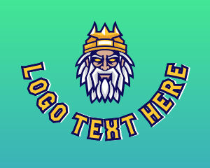 Oldman - King Head Gaming Avatar logo design