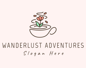 Coffee - Nature Tea Cup logo design