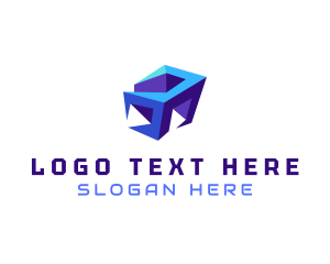 3d - 3D Cube Technology logo design