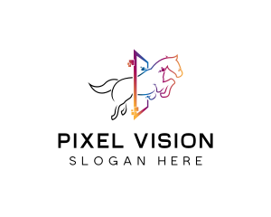 Pixel Horse Multimedia logo design