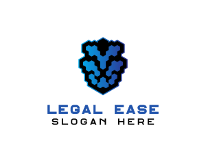 Lioness - Pixel Lion Head logo design