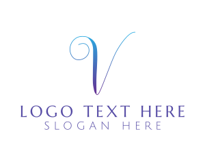 Letter V - Deluxe Brand Cosmetics logo design