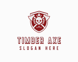 Skull Axe Weaponry logo design