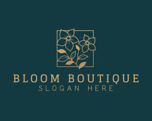 Bloom - Gold Bloom Flower logo design