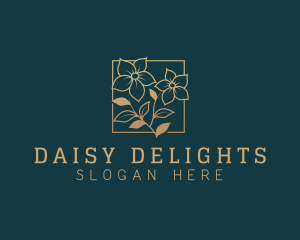 Daisy - Gold Bloom Flower logo design