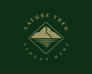 Hike - Mountain Lake Outdoor logo design