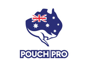 Marsupial - Australian Flag Kangaroo logo design