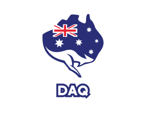 Country - Australian Flag Kangaroo logo design