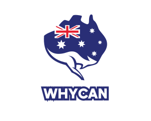 Joey - Australian Flag Kangaroo logo design