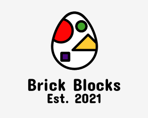 Blocks - Toy Blocks Egg logo design