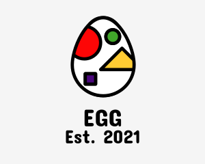 Toy Blocks Egg  logo design