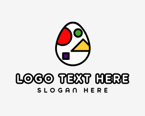 Toy Blocks Egg  Logo