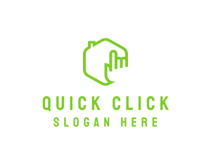 Click - Green Hand Real Estate logo design