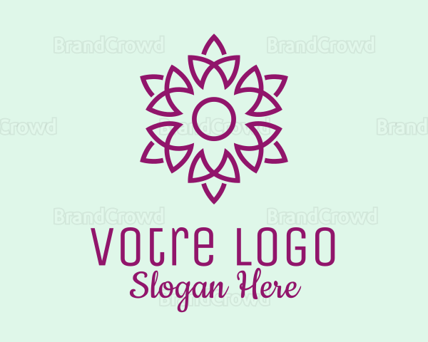 Elegant Purple Flower Logo