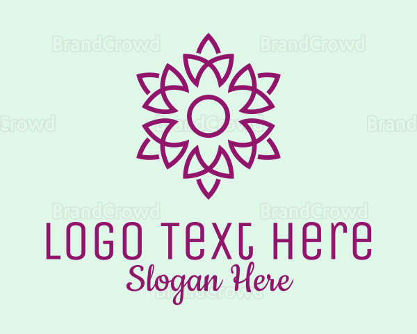 Elegant Purple Flower Logo