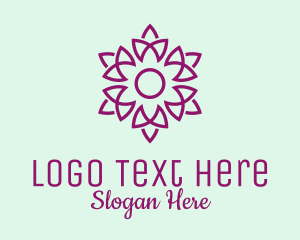 Lifestyle - Elegant Purple Flower logo design