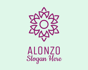 Elegant Purple Flower  logo design