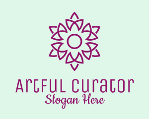 Elegant Purple Flower  logo design