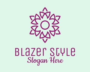 Elegant Purple Flower  logo design