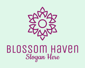 Flower - Elegant Purple Flower logo design