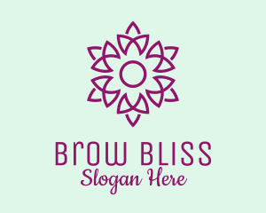 Elegant Purple Flower  logo design