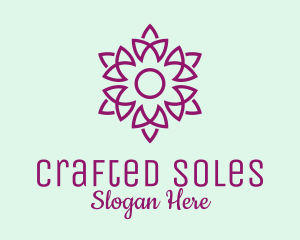 Elegant Purple Flower  logo design